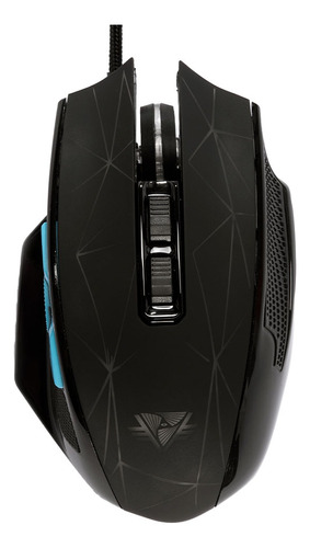 Mouse Gamer Con Pesas Removibles Y Luz Led By Voric Color Negro