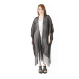 Kimono Mujer Capa Larga Set X2 Con Transparencia Lurex K1099