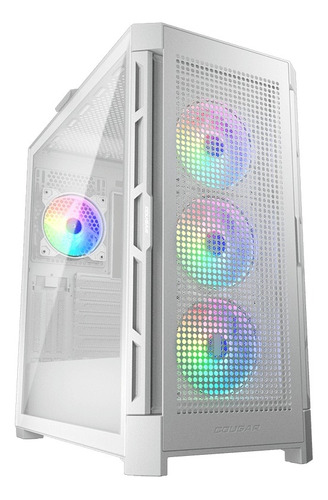 Gabinete Cougar Airface Pro Rgb Branco 4 Fans Lateral Vidro