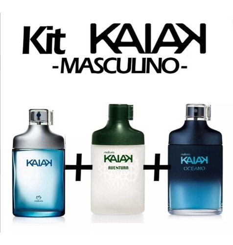 Perfumes Maculinos Kaiak Clasico + Aventura + Oceano Natura