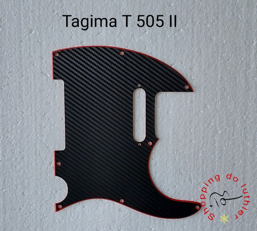 Escudo Tagima Telecaster T505 Il Fibra Carbono Com Vermelho