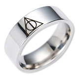 Anillo Harry Potter Reliquias De La Muerte Plateado De Acero