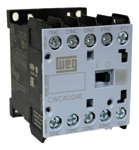 Mini Contator Auxiliar Weg Cwca0-04-00c03 10a 4nf 24vdc