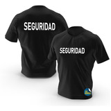 Remera Personal De Seguridad Negra 100% Algodón Premium