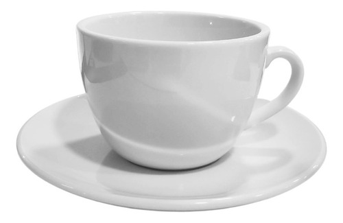 Taza Jarro Mug 365ml + Plato Tsuji Porcelana Linea 1900 X2pz