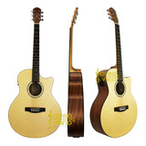 Violão Folk Cutway Eletroacústico C/ Bag Giannini Gsf-3 Natu