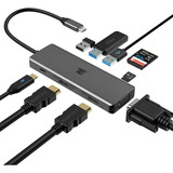 Hub Usb C Tiergrade | Usb3.0, Hdmi, Vga, Sd/tf | Mac Y Mas