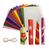 Velas De Cera De Panal De Abejas De 12 Colores, 12 Hojas