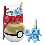 Mega Juguete De Construcción Pokébola Coleccionable Sobble Cantidad De Piezas 15