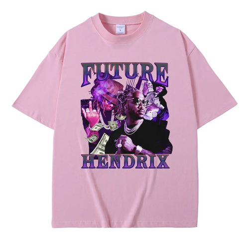 Camiseta Neutra De Algodón Estampada Future Hendrix