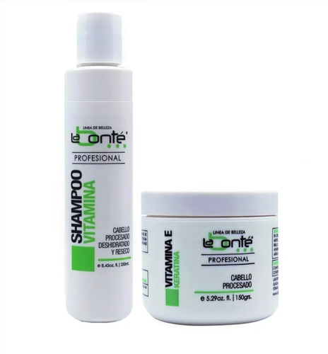 Shampoo Vitamina 250ml + Vitamina E Con Keratina 150ml