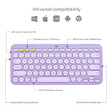 Logitech K380, Teclado Bluetooth Multi-dispositivo - Lavanda Color Del Teclado Lavender Lemonade Idioma Español