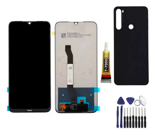 Tela Touch Display Para Xiaomi Note 8 + Tampa Chaves + Cola