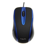 Mouse Havit Hv-ms753 Usb Black + Blue Color Negro Y Azul