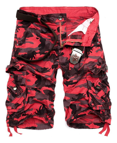 Bermuda Shorts Hombre Casual Verano Playa Cargo Camuflaje