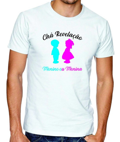 Camiseta Camisa Blusa Masculina Chá Revelação Menino Menina