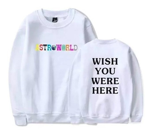 Blusa Moletom Travis Scott Trap Astroworld Wish Gola Redonda