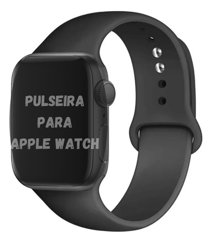 Pulseira De Silicone Para Apple Watch 38 40 41 42 44 45 49mm