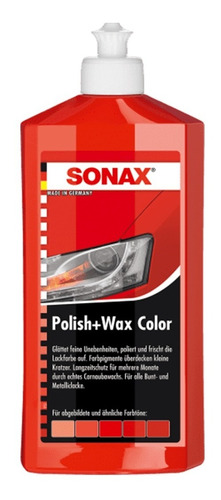 Sonax Polish & Wax Cera Color Rojo - Allshine