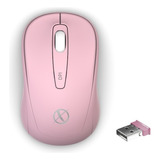 Mouse Inalambrico Xinua M1 Blanco Rosa Auto Sleep Usb 2.4ghz