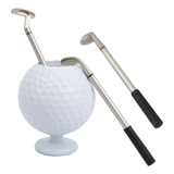 Mini Soporte Para Bolígrafo De Golf De Escritorio Con 3 Bolí