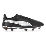 Botines Fútbol Puma King Match Fg/ag Hombre En Blanco Y Negr