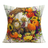 Smilyard Fundas De Almohada Con Diseño De Calabaza, Girasol,