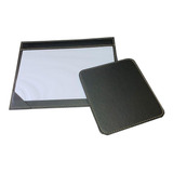 Kit Organizador De Mesa Mouse Pad E Risque Rabisque A4 Preto