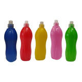 5 Botellas Cantimplora 500 Ml Colorida Niños Hidratante 