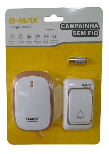 Campainha Residencial Wireless Sem Fio Resistente Água Wifi