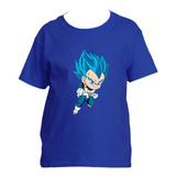 Polera Estampada Vegeta Dragon Ball Niño / Niña Animé