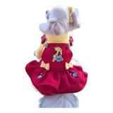 Roupa Cachorro Pet Vestido Roupinha Ursinho Pooh Lulu Shitzu