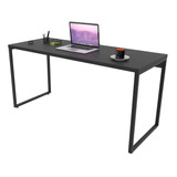 Mesa Escritório Office 150cm Estilo Industrial Prisma Preto