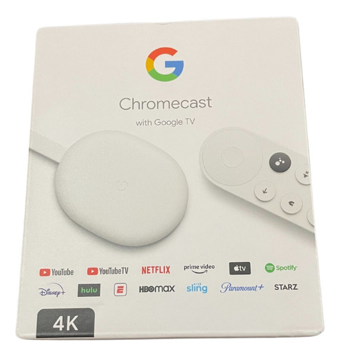 Google Chromecast 4 Geração Comando Voz Tv 4k 8gb Original
