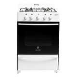 Cocina Escorial Master Gas Natural 4 Hornallas Blanca Puerta Con Visor