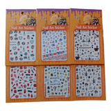 6 Stickers Uñas Halloween Día De Muertos Decoración T