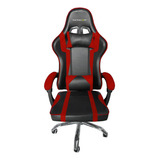 Silla Sillón Gamer Panacom Reclinable Altura Regulable 9974 Color Rojo Material Del Tapizado Cuero Sintético