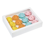 Pack 6 Cajas Con Visor Cajas Para Dulce Caja Para Cupcake