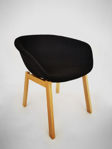 Silla Pad Para Sala O Comedor Madera Con Negro