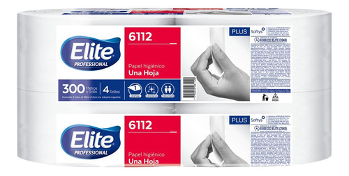 Papel Higiénico Elite Professional Rollo 300mts Plus X4