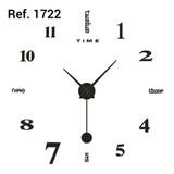 Reloj De Pared 3d Tamaño 100x100cm Color Negro Con Pendulo