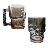 Vaso Cervecero Calavera 500 Ml X 2 Unidades Negro Traslucido