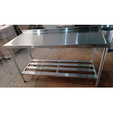 Mesa Inox 430 Chapa De 1mm Medidas 155x60x90 Gradeada