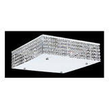 Lustre De Cristal Plafon Sobrepor Quadrado 30x30