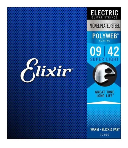 Cuerdas Elixir Polyweb 09/42 Super Light Para Guitarra Elect