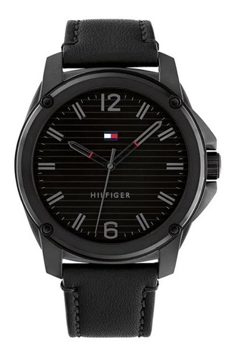 Reloj Tommy Hilfiger Negro De Cuero 1710485