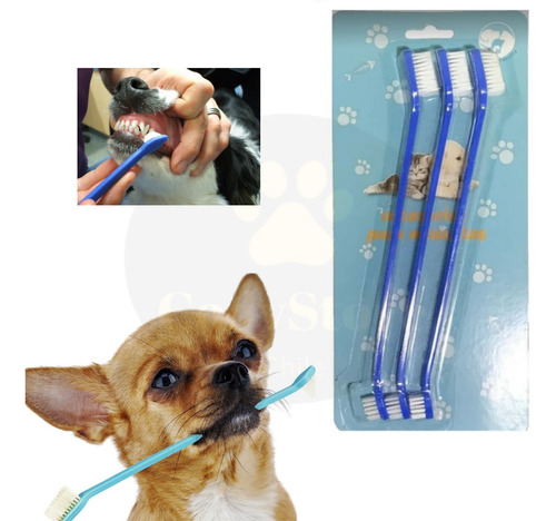 Pack 3 Cepillos De Dientes Para Mascotas Dental/ Codystore