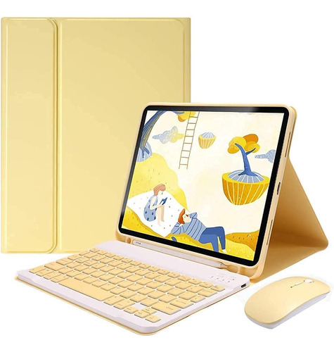 Funda C/teclado Anmengxinling Para iPad Mini 6 8.3in Yellow