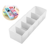 Organizador Ropa Interior Medias 5 Divisiones Cajon Blanco