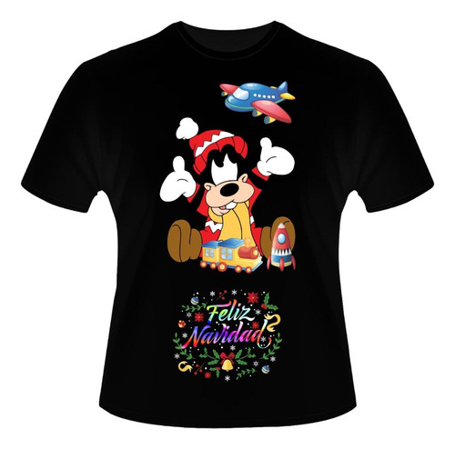 Playera Navidad Mickey Mouse Minnie Goofy Pluto Donald Bebé